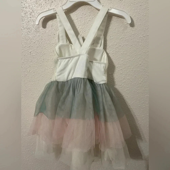 Pink Violet Little Girls Unicorn Sequined Dress Size 2 - Picture 3 of 5